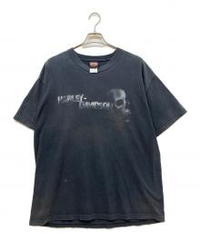 HARLEY-DAVIDSON（ハーレーダビッドソン）の古着「スカルプリントTシャツ」｜ブラック