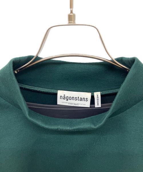 nagonstans（ナゴンスタンス）nagonstans (ナゴンスタンス) combination dress グリーン×グレー サイズ:MEDIUMの古着・服飾アイテム