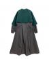 nagonstans (ナゴンスタンス) combination dress グリーン×グレー サイズ:MEDIUM：5000円