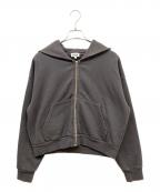 ASHERアッシャー）の古着「ROSIE ZIP パーカー」｜チャコールグレー