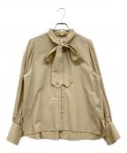 Audireアウディーレ）の古着「Audire bowtie volume blouse」｜ベージュ
