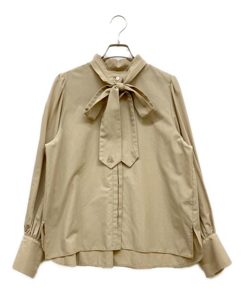 Audire（アウディーレ）Audire (アウディーレ) Audire bowtie volume blouse ベージュ サイズ:Mの古着・服飾アイテム