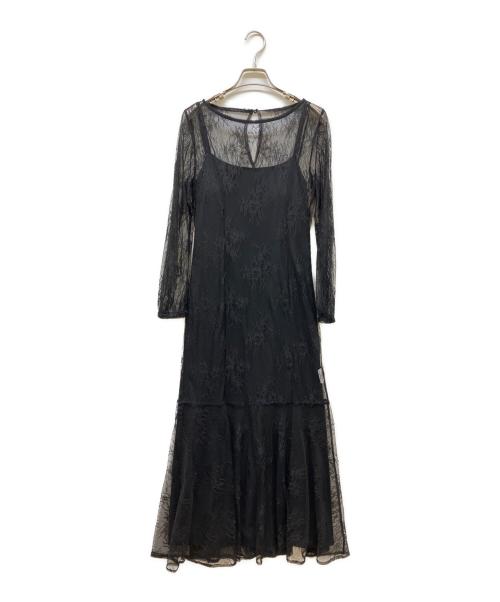 nairo（ナイロ）nairo (ナイロ) レディシルエットレースドレス ブラック サイズ:SIZE M 未使用品の古着・服飾アイテム