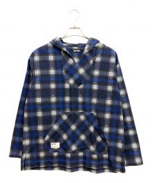 schoot（ショット）の古着「BAJA HOODED OMBRE NEL SHIRT」｜ブルー×ブラック