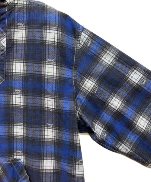 schoot（ショット）schoot (ショット) BAJA HOODED OMBRE NEL SHIRT ブルー×ブラック サイズ:-の古着・服飾アイテム