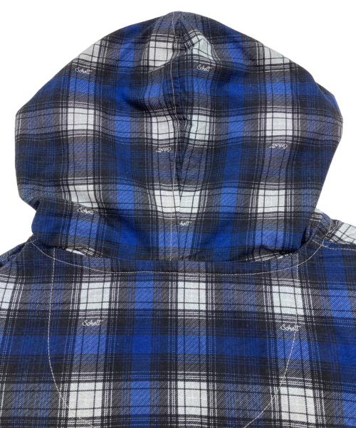 schoot（ショット）schoot (ショット) BAJA HOODED OMBRE NEL SHIRT ブルー×ブラック サイズ:-の古着・服飾アイテム