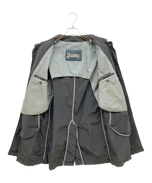 HERNO（ヘルノ）HERNO (ヘルノ) ステンカラーコート ブラック サイズ:48の古着・服飾アイテム