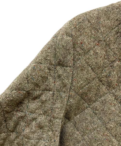 LAVENHAM（ラベンハム）LAVENHAM (ラベンハム) ネップウールキルティングコート グレー×ベージュ サイズ:Mの古着・服飾アイテム