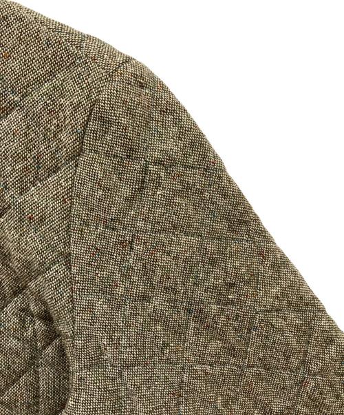 LAVENHAM（ラベンハム）LAVENHAM (ラベンハム) ネップウールキルティングコート グレー×ベージュ サイズ:Mの古着・服飾アイテム