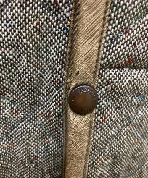 LAVENHAM（ラベンハム）LAVENHAM (ラベンハム) ネップウールキルティングコート グレー×ベージュ サイズ:Mの古着・服飾アイテム