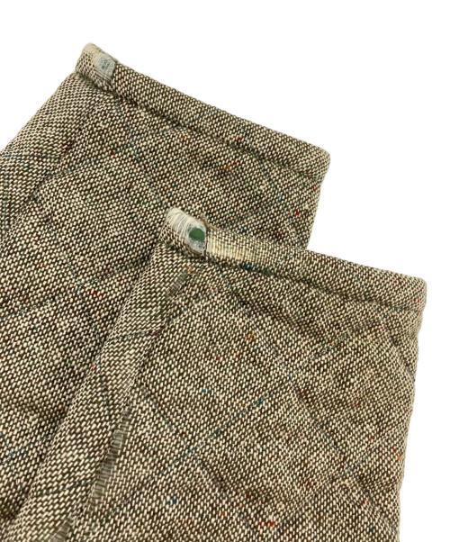 LAVENHAM（ラベンハム）LAVENHAM (ラベンハム) ネップウールキルティングコート グレー×ベージュ サイズ:Mの古着・服飾アイテム