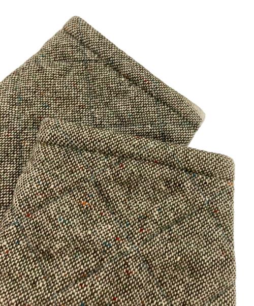 LAVENHAM（ラベンハム）LAVENHAM (ラベンハム) ネップウールキルティングコート グレー×ベージュ サイズ:Mの古着・服飾アイテム