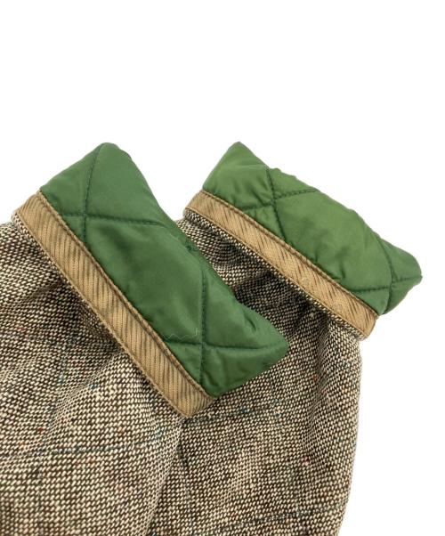LAVENHAM（ラベンハム）LAVENHAM (ラベンハム) ネップウールキルティングコート グレー×ベージュ サイズ:Mの古着・服飾アイテム