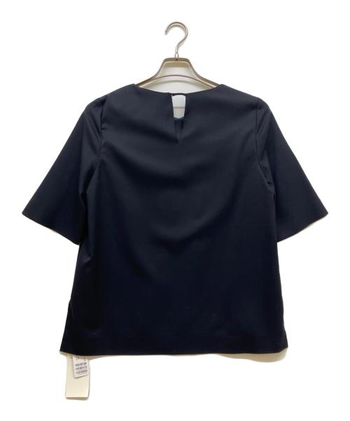 TOMORROW LAND collection（トゥモローランドコレクション）TOMORROW LAND collection (トゥモローランドコレクション) ファインウーステッドスリットスリーブブラウス ブラック サイズ:SIZE S 未使用品の古着・服飾アイテム