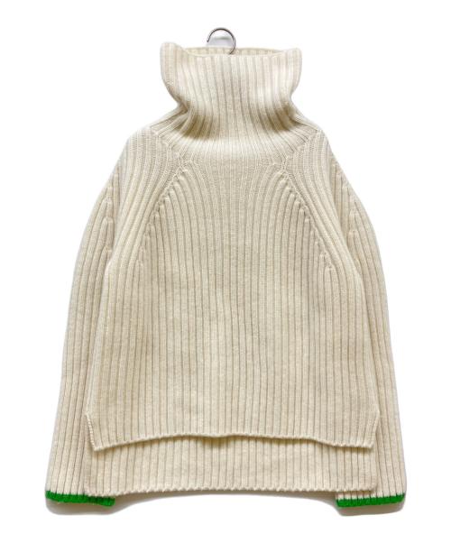 YORI（ヨリ）YORI (ヨリ) Whole Garment Chimney Knit ホワイト サイズ:FREE 未使用品の古着・服飾アイテム