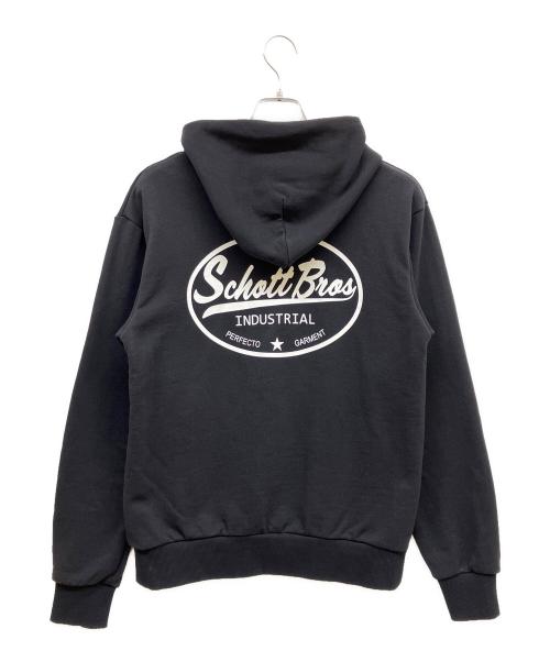 Schott（ショット）Schott (ショット) プリントパーカー ブラック サイズ:Mの古着・服飾アイテム