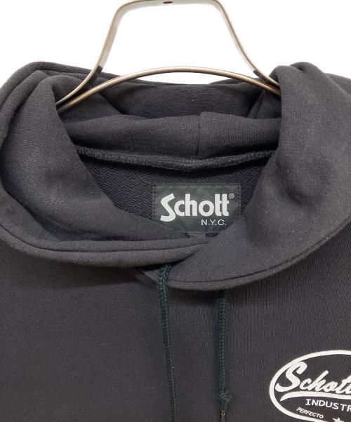 Schott（ショット）Schott (ショット) プリントパーカー ブラック サイズ:Mの古着・服飾アイテム