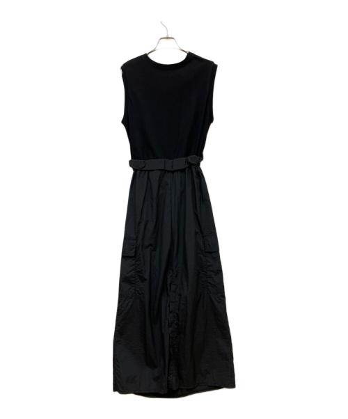 PLUS OTO.HA（プラスオトハ）PLUS OTO.HA (プラスオトハ) ノースリーブ切替ワンピース ブラック サイズ:Fの古着・服飾アイテム