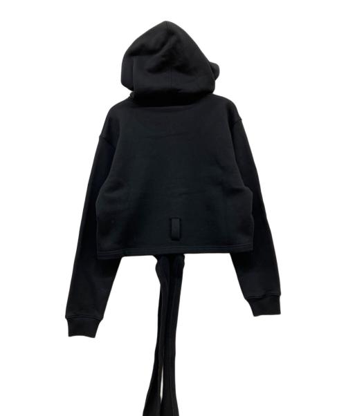 3.1 phillip lim（スリーワンフィリップリム）3.1 phillip lim (スリーワンフィリップリム) Compact French Terry Front Wrap Hoodie ブラック サイズ:XSの古着・服飾アイテム