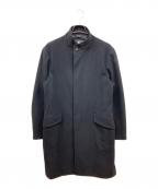 Aquascutumアクアスキュータム）の古着「ウールカシミヤスタンドカラーコート」｜ブラック
