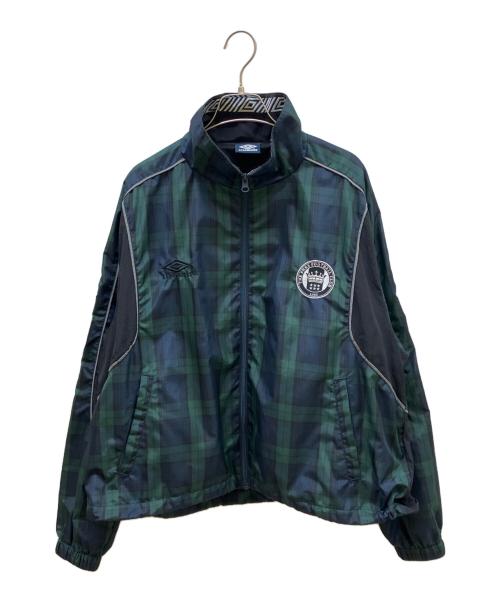 UMBRO（アンブロ）UMBRO (アンブロ) FREAK'S STORE (フリークスストア) ナイロンジャケット グリーン×ネイビー サイズ:Mの古着・服飾アイテム