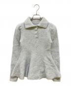 Bibiy.ビビィ）の古着「LISA PEPURAMU KNIT」｜グレー