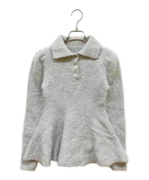 Bibiy.（ビビィ）Bibiy. (ビビィ) LISA PEPURAMU KNIT グレー サイズ:Fの古着・服飾アイテム