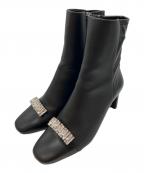 CELFORDセルフォード）の古着「ラインビジューショートブーツ」｜ブラック