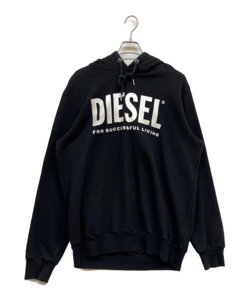 DIESEL（ディーゼル）DIESEL (ディーゼル) ロゴパーカー ブラック サイズ:XLの古着・服飾アイテム