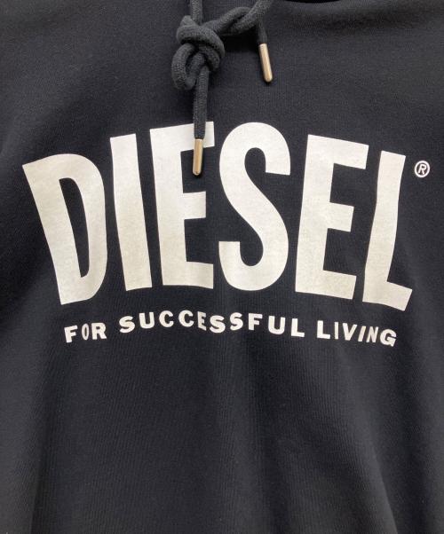 DIESEL（ディーゼル）DIESEL (ディーゼル) ロゴパーカー ブラック サイズ:XLの古着・服飾アイテム