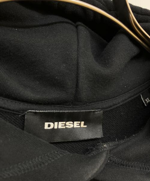 DIESEL（ディーゼル）DIESEL (ディーゼル) ロゴパーカー ブラック サイズ:XLの古着・服飾アイテム