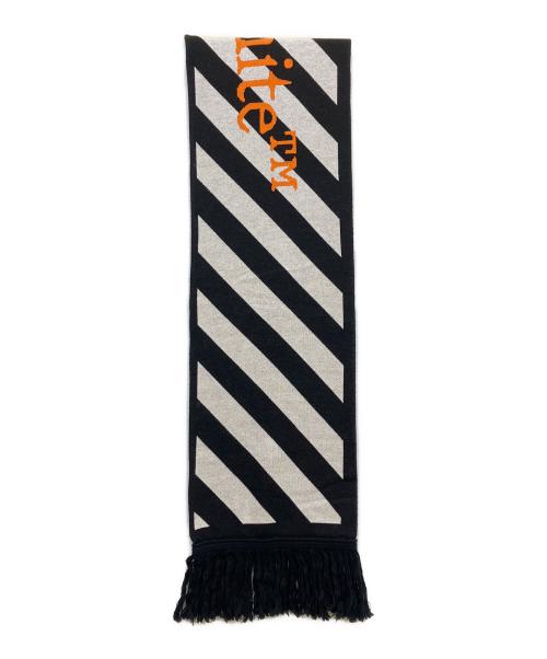 OFFWHITE（オフホワイト）OFFWHITE (オフホワイト) マフラー ブラック×ホワイトの古着・服飾アイテム