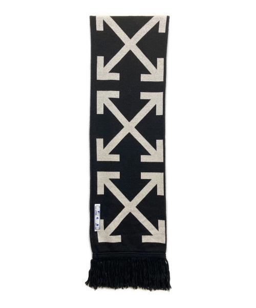 OFFWHITE（オフホワイト）OFFWHITE (オフホワイト) マフラー ブラック×ホワイトの古着・服飾アイテム