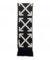 中古・古着 OFFWHITE (オフホワイト) マフラー ブラック×ホワイト：6000円