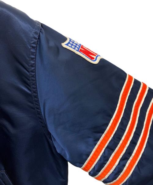 STARTER（スターター）STARTER (スターター) NFL (ナショナル・フットボール・リーグ) CHICAGO BEARS JACKET ネイビー サイズ:Mの古着・服飾アイテム