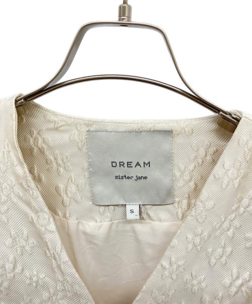 DREAM sister jane（ドリームシスタージェーン）DREAM sister jane (ドリームシスタージェーン) ジャガード花柄ラップミニワンピース アイボリー サイズ:Sの古着・服飾アイテム