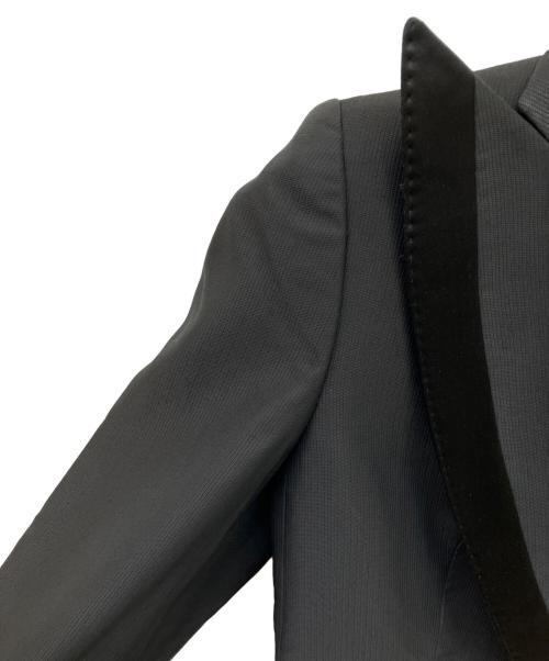 ALEXANDER McQUEEN（アレキサンダーマックイーン）ALEXANDER McQUEEN (アレキサンダーマックイーン) シルク混タキシードテーラードジャケット ブラック サイズ:38の古着・服飾アイテム