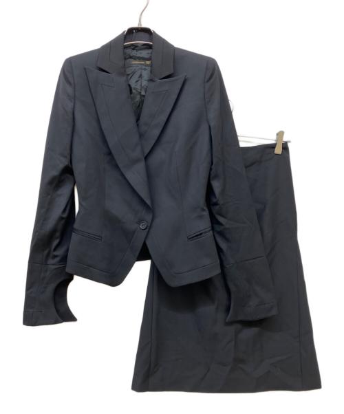 ALEXANDER McQUEEN（アレキサンダーマックイーン）ALEXANDER McQUEEN (アレキサンダーマックイーン) 変形ジャケットセットアップ ブラック サイズ:ジャケットSIZE42/スカートSIZE36の古着・服飾アイテム