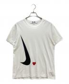 PLAY COMME des GARCONS×NIKEプレイコムデギャルソン×ナイキ）の古着「ロゴプリントTシャツ」｜ホワイト