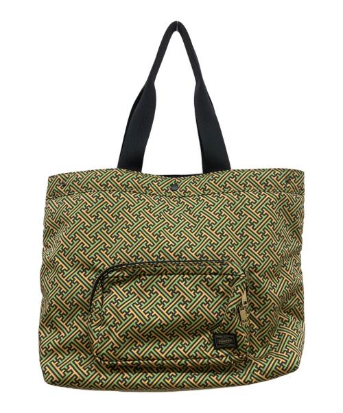 PORTER（ポーター）PORTER (ポーター) PATTERNTOTE BAG グリーンの古着・服飾アイテム