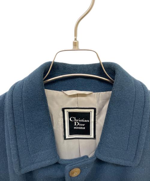 Christian Dior MONSIEUR（クリスチャンディオールムッシュ）Christian Dior MONSIEUR (クリスチャンディオールムッシュ) カシミヤ混コート ブルー サイズ:Lの古着・服飾アイテム
