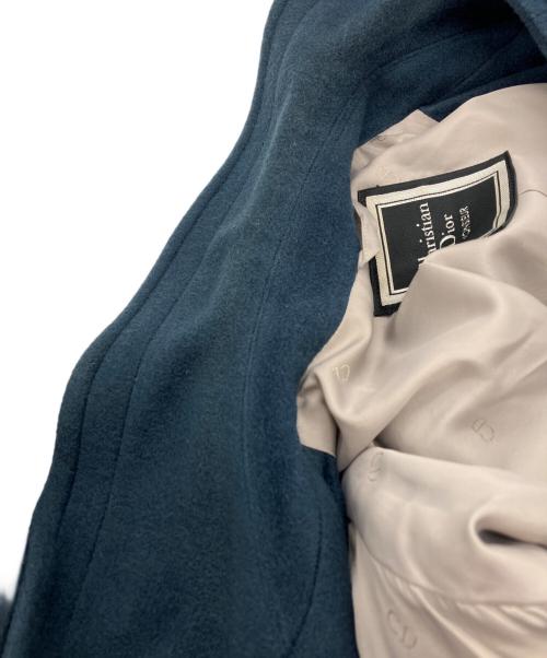 Christian Dior MONSIEUR（クリスチャンディオールムッシュ）Christian Dior MONSIEUR (クリスチャンディオールムッシュ) カシミヤ混コート ブルー サイズ:Lの古着・服飾アイテム