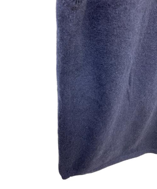 JIL SANDER（ジルサンダー）JIL SANDER (ジルサンダー) カシミヤノースリーブニットポロシャツ ネイビー サイズ:34の古着・服飾アイテム