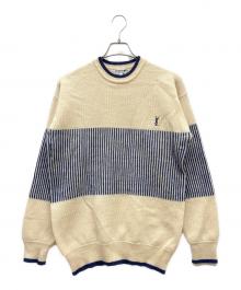 Yves Saint Laurent（イヴサンローラン）の古着「ウールニット」｜ネイビー×アイボリー