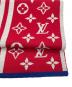 LOUIS VUITTON (ルイ ヴィトン) エシャルプ・モノグラム ストライプス グレー×レッド：40000円