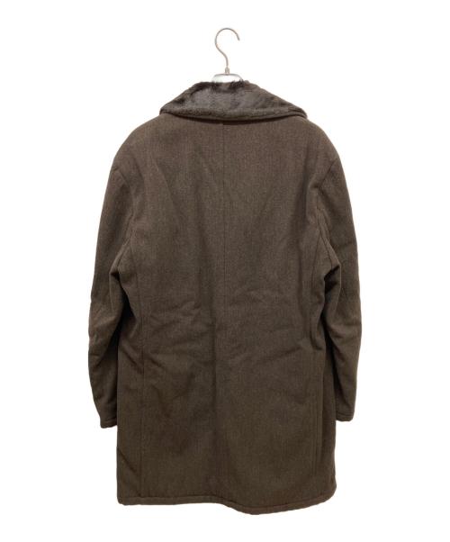 DOLCE & GABBANA（ドルチェ＆ガッバーナ）DOLCE & GABBANA (ドルチェ＆ガッバーナ) ウール混ロングコート ブラウン サイズ:48の古着・服飾アイテム