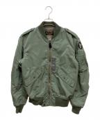 HOUSTONヒューストン）の古着「L-2B FLIGHT JACKET」｜カーキ