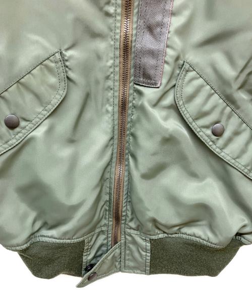 HOUSTON（ヒューストン）HOUSTON (ヒューストン) L-2B FLIGHT JACKET カーキ サイズ:LARGEの古着・服飾アイテム