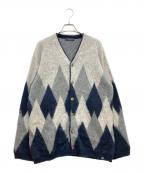 STANDARD CALIFORNIAスタンダードカリフォルニア）の古着「SD Mohair Cardigan」｜グレー×ブルー