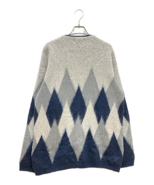 STANDARD CALIFORNIA（スタンダードカリフォルニア）STANDARD CALIFORNIA (スタンダードカリフォルニア) SD Mohair Cardigan グレー×ブルー サイズ:SIZE Lの古着・服飾アイテム